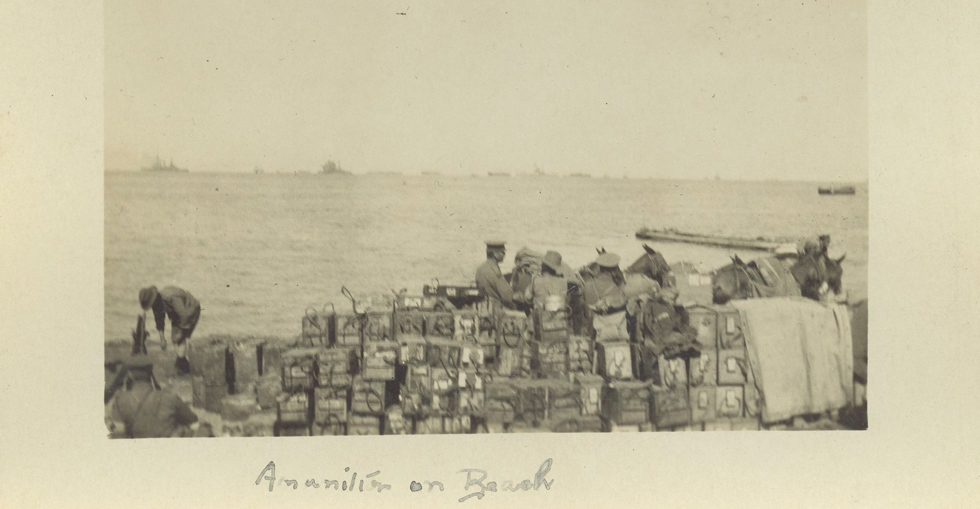 Ammunition on a beach