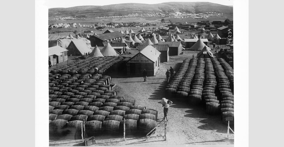 Barrel store at Suvla Bay