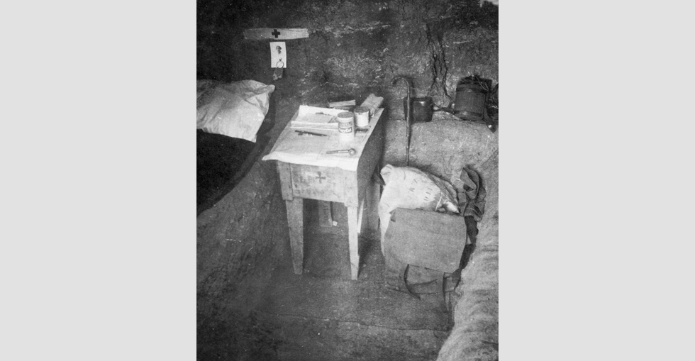 The dugout belonging to Captain White