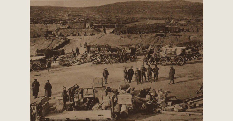 A scene on the west beach at Suvla Bay two days before the evacuation