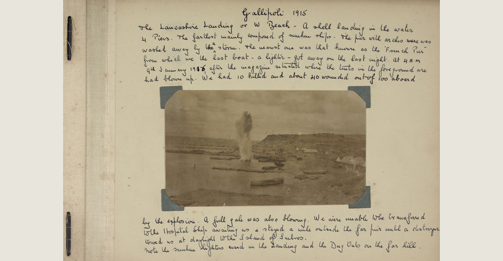 An explosion on Suvla Bay