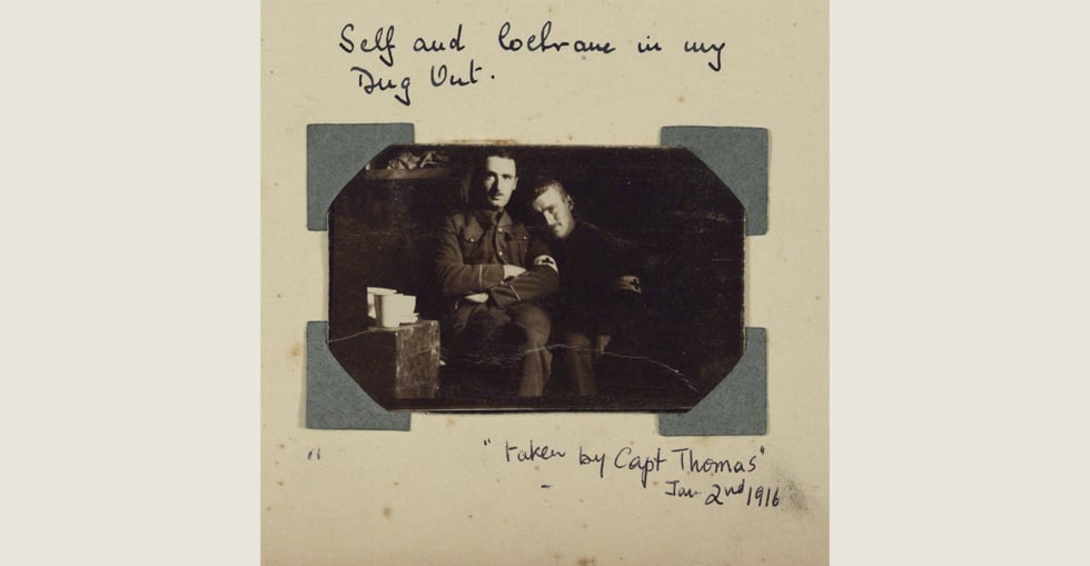 Horne and Coehrane in a dugout