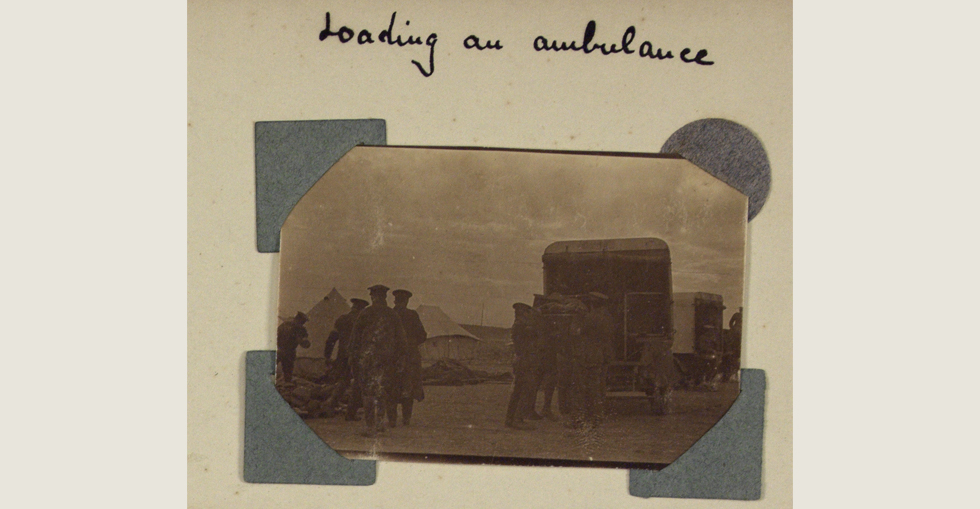 Loading an ambulance