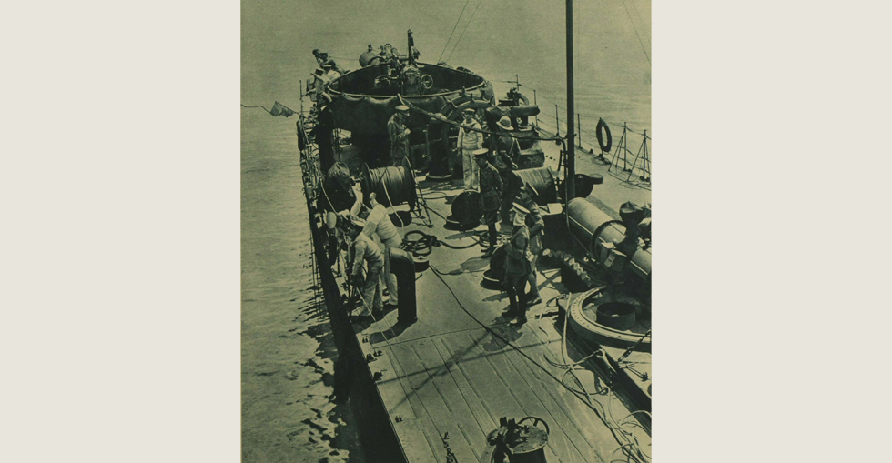 General Sir Ian Hamilton aboard a destroyer