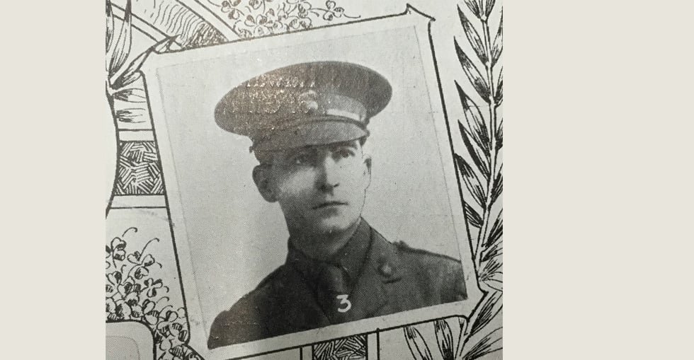 Lieutenant Francis D. Morrogh, Royal Munster Fusiliers, who was killed in the Dardanelles. He was the son of John Morrogh, former MP for South East Cork.