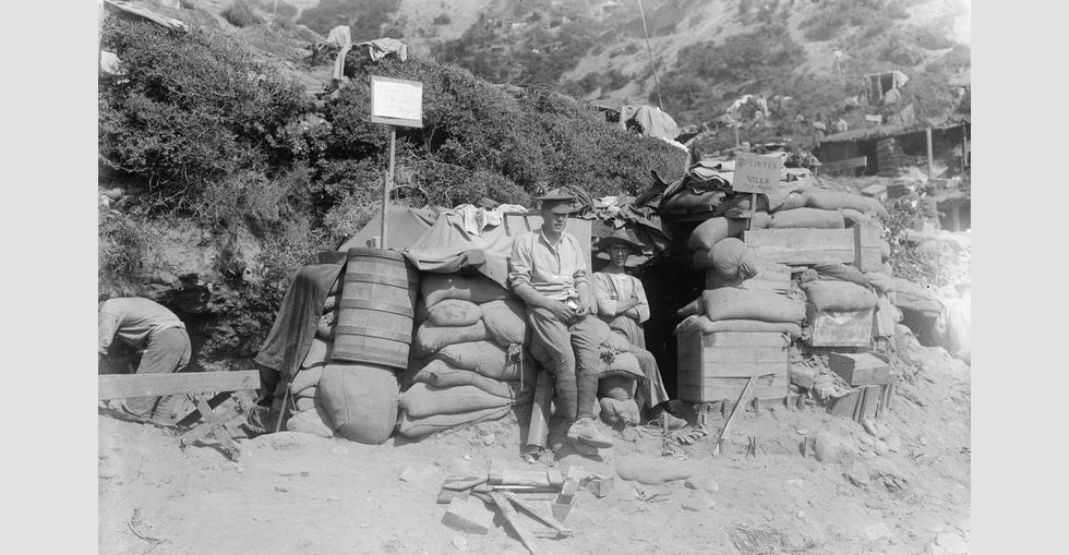 Periscope Supply Depot Dugout 'Splinter Villa' - home to two Australians on Anzac Beach.