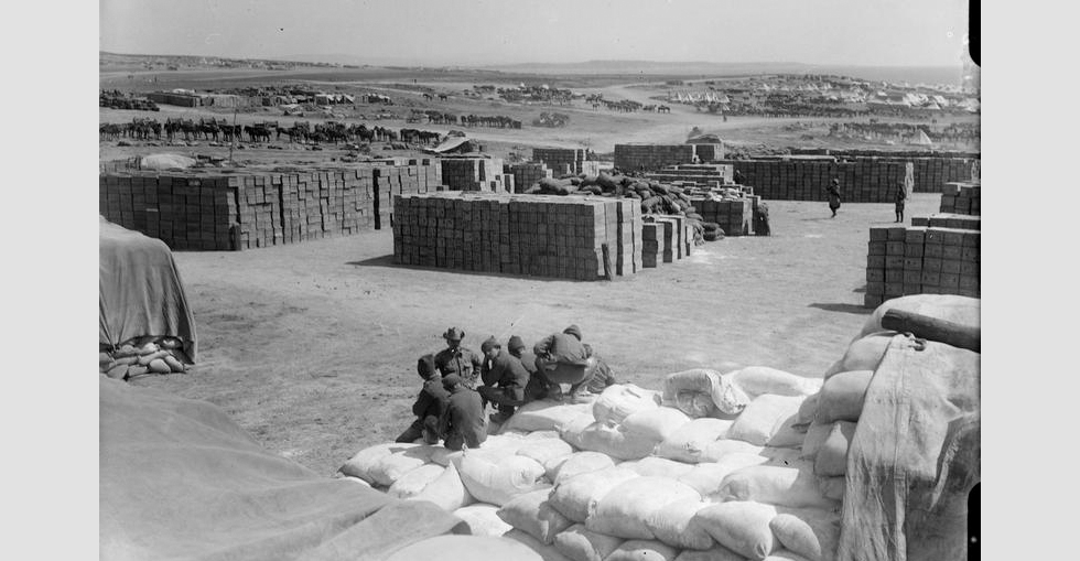 A small portion of the stores at Lancashire Landing, 'W' Beach.